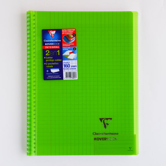 CLAIREFONTAINE Koverbook Wrap WB TP PP A4 160p Seyes Clear Green Default Title
