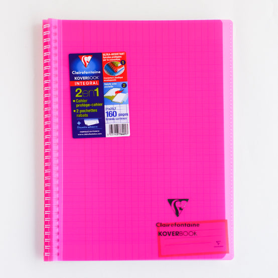 CLAIREFONTAINE Koverbook Wrap WB TP PP A4 160p Seyes Pink Default Title