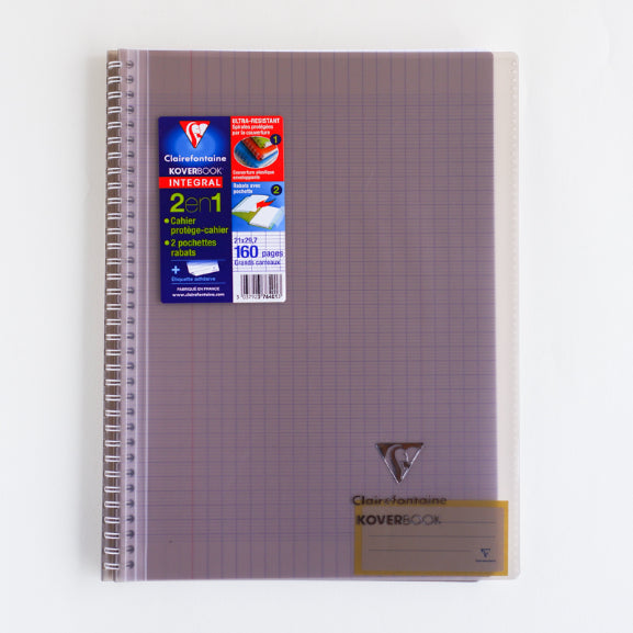 CLAIREFONTAINE Koverbook Wrap WB TP PP A4 160p Seyes Clear Black Default Title