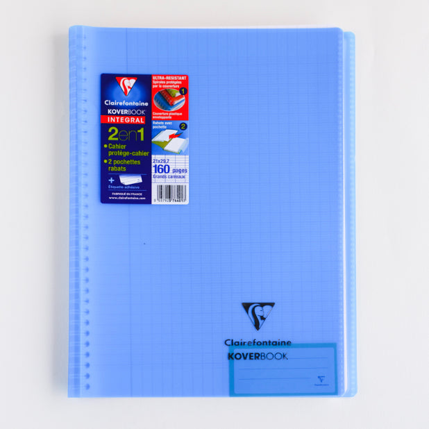 CLAIREFONTAINE Koverbook Wrap WB TP PP A4 160p Seyes Clear Blue Default Title
