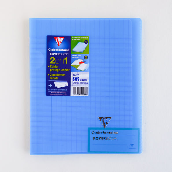 CLAIREFONTAINE Koverbook Trans. PP 17x22cm 96p Seyes Clear Blue Default Title