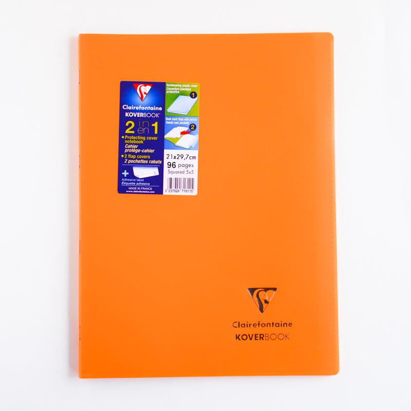 CLAIREFONTAINE Koverbook Opaque PP A4 96p 5x5 Sq Orange Default Title