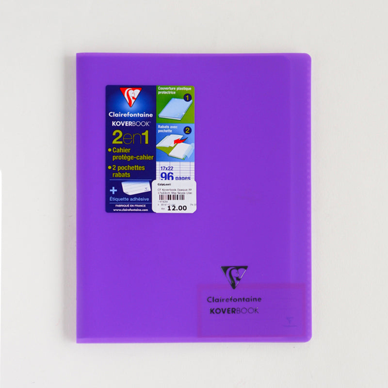 CLAIREFONTAINE Koverbook Opaque PP 17x22cm 96p Seyes Lilac Default Title