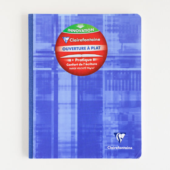 CLAIREFONTAINE Cloth Bound Notebook 17x22cm 72p Seyes Blue