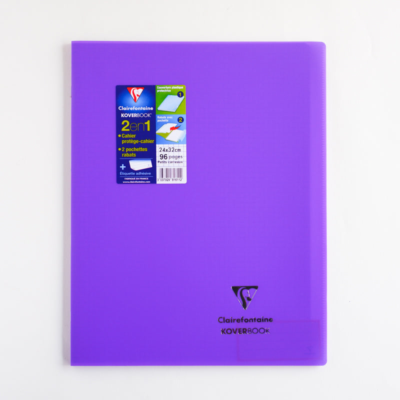 CLAIREFONTAINE Koverbook Opaque PP 24x32cm 96p 5x5 Sq Lilac Default Title