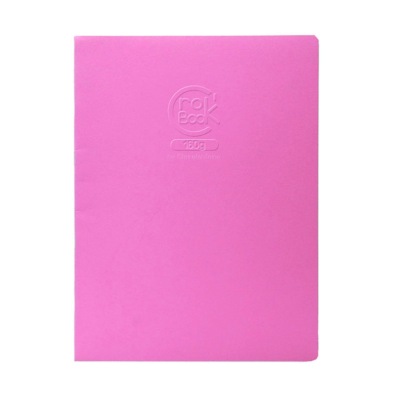 CLAIREFONTAINE CroK'Book Stapled 24x32cm 160gsm-Fuchsia Pink Default Title
