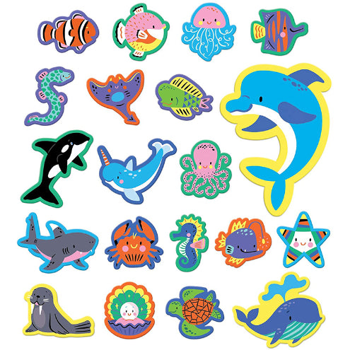 Bath Shapes Stickable Foam:Ocean Life 1216760
