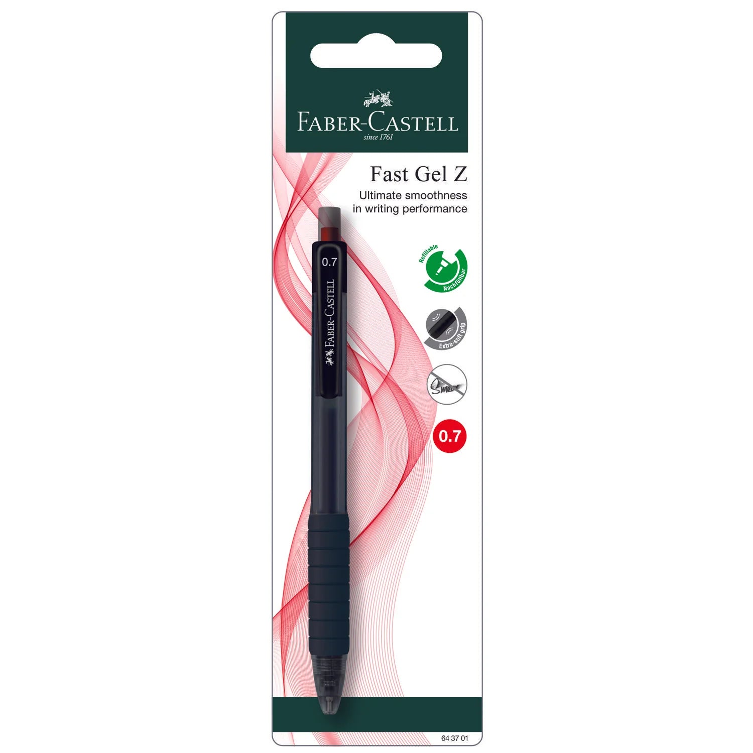 FABER-CASTELL Fast Gel Z 0.7mm Red 1BC