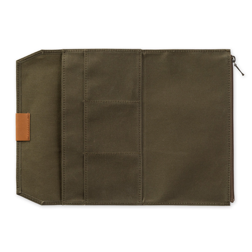 TRAVELERS Notebook Cotton Zipper Case Olive