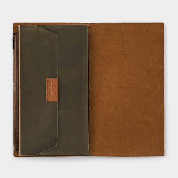 TRAVELERS Notebook Cotton Zipper Case Olive