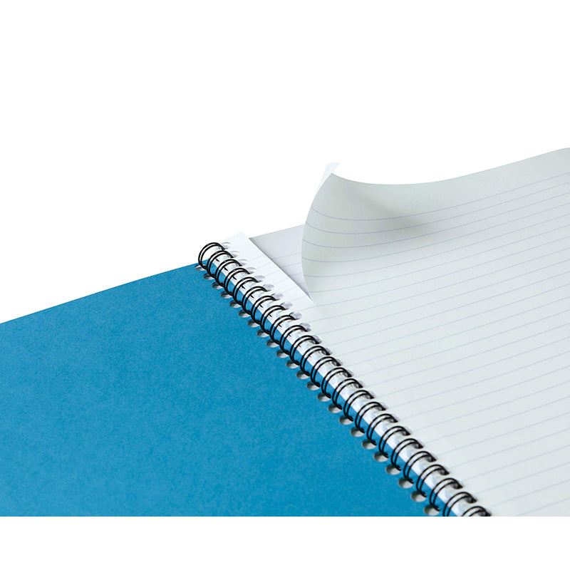 CLAIREFONTAINE Clean'Safe Wirebound Notebook A5 90g 120s Lined Sq Blue