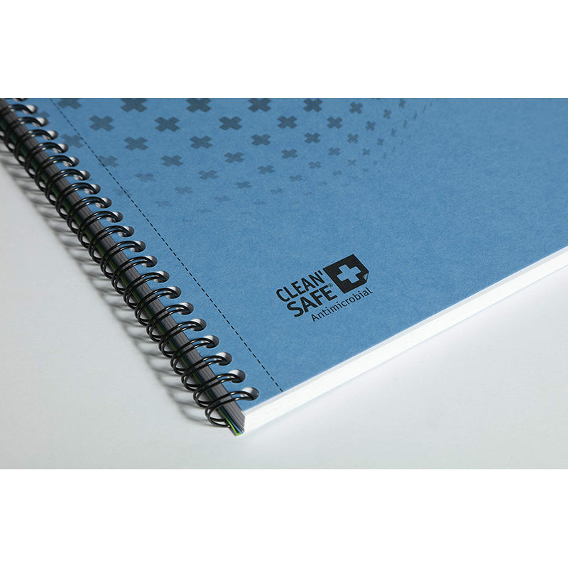 CLAIREFONTAINE Clean'Safe Wirebound Notebook A5 90g 120s Lined Sq Blue