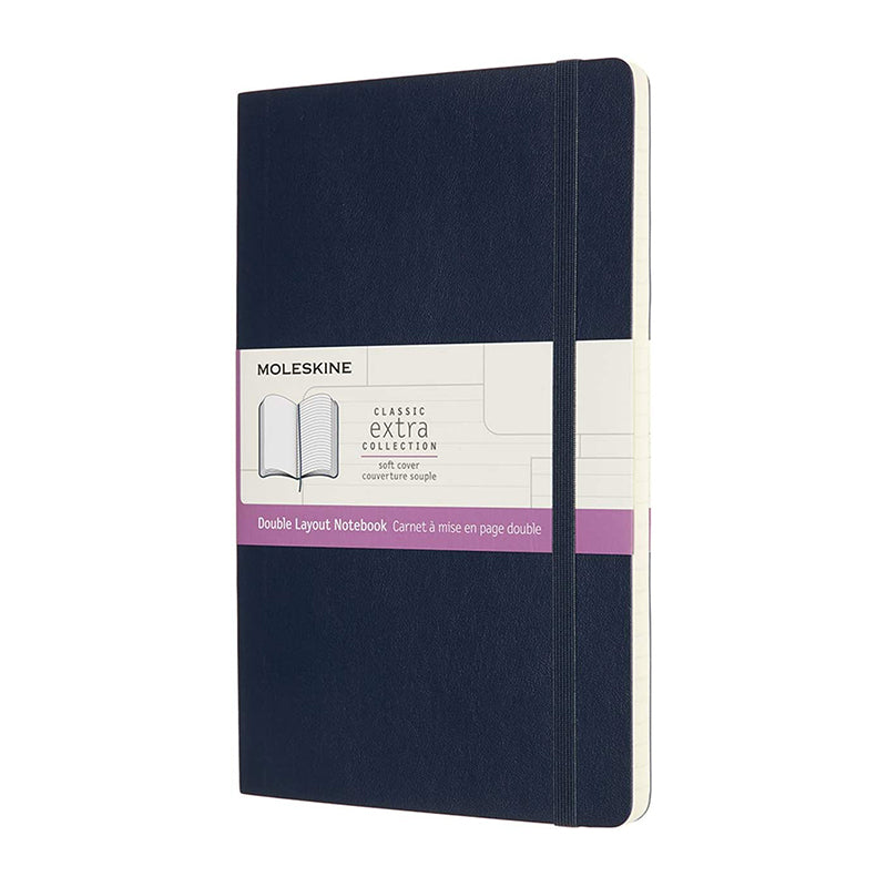 MOLESKINE Classic L Mixed Ruled-Plain Soft Sap Blu