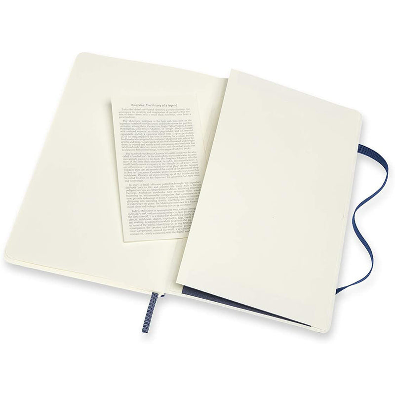 MOLESKINE Classic L Mixed Ruled-Plain Soft Sap Blu
