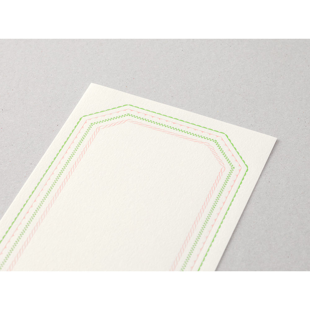 MIDORI Letterpress Letter Pad Frame Pink