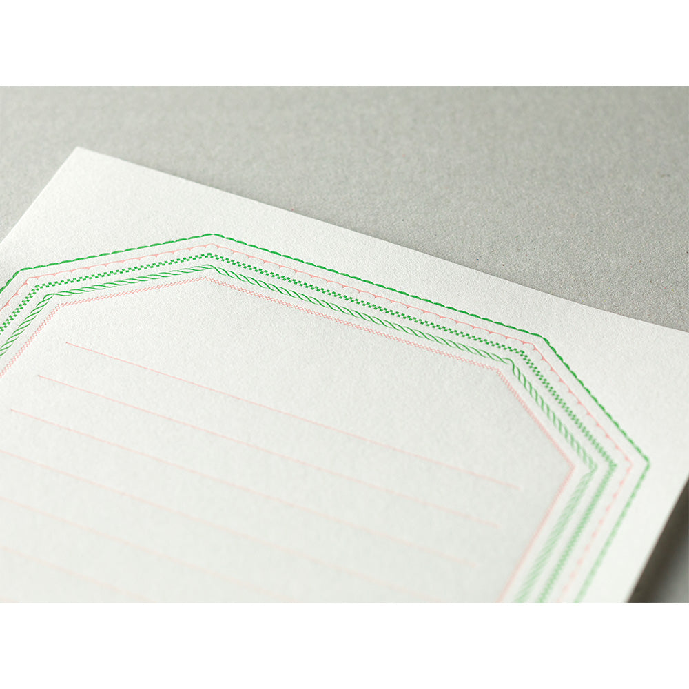 MIDORI Letterpress Letter Set 462 Frame Pink