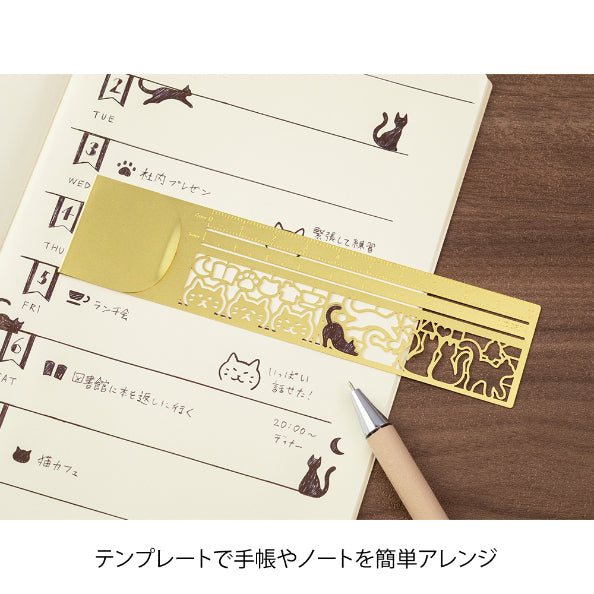 MIDORI Clip Ruler Cat
