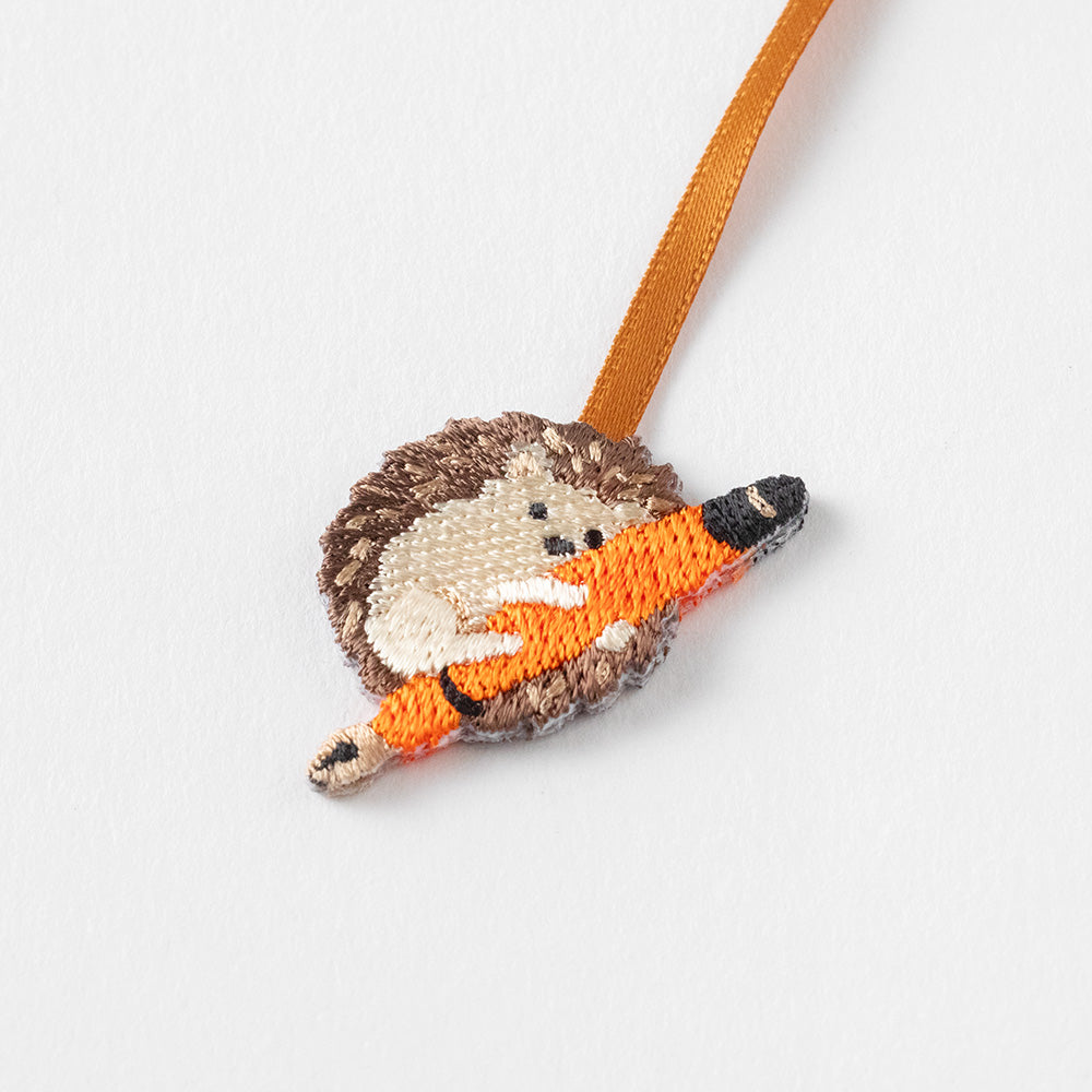 MIDORI Embroidery Bookmark Hedgehog