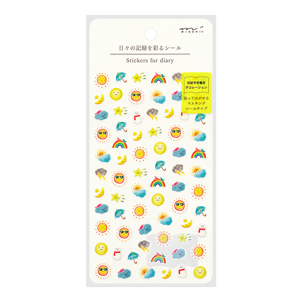 MIDORI Sticker Daily Records Weather