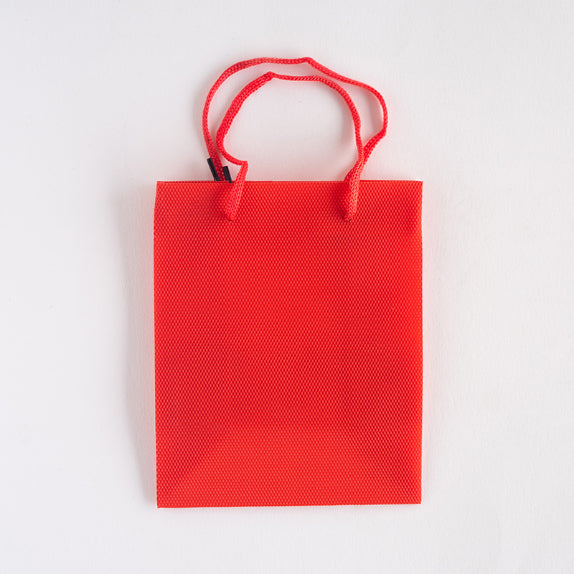 Textured Gift Bag 11.5x14cm Red