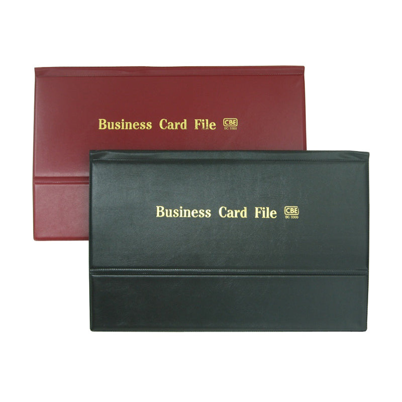 CBE Name Card Holder BC3300 PVC 300 cards Red Default Title