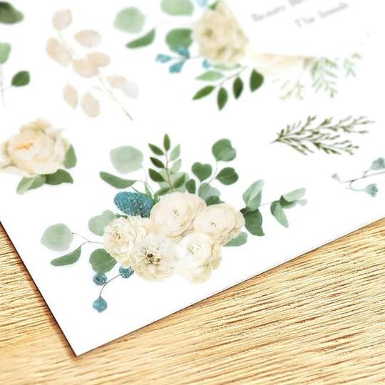 MU Print-On Sticker 2s 169 Elegant White Flowers