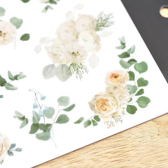 MU Print-On Sticker 2s 169 Elegant White Flowers