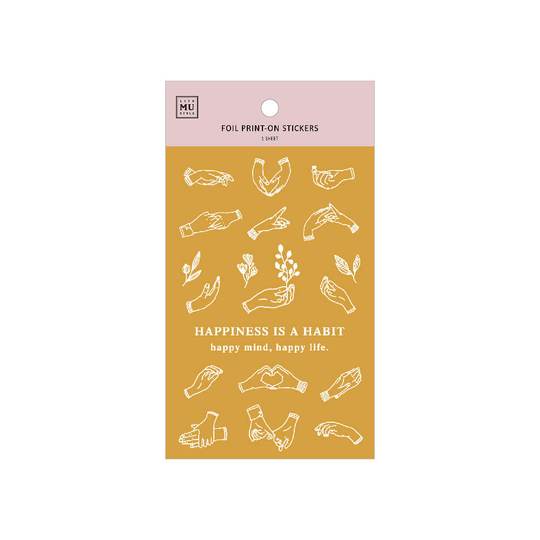 MU Gold Foil Print-On Sticker Botanical G05
