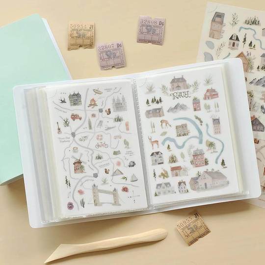 MU Sticker Sheet Folder Dusty Blue