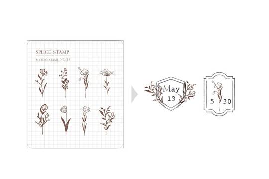MU My Icon Clear Stamp Set No.15 Flower Days