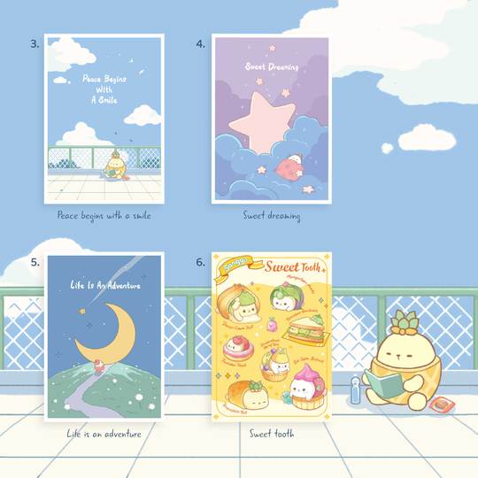 SANGGO Dreamy Days Postcard Set MSPS08 10 in 1 Default Title