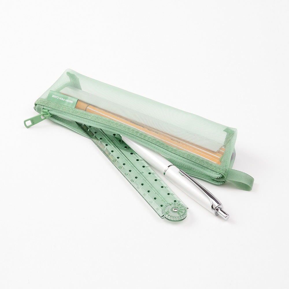 MIDORI Mesh Pen Case LE Pale Green