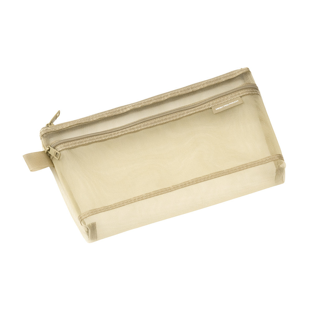 MIDORI Mesh Pen Pouch LE Pale Beige