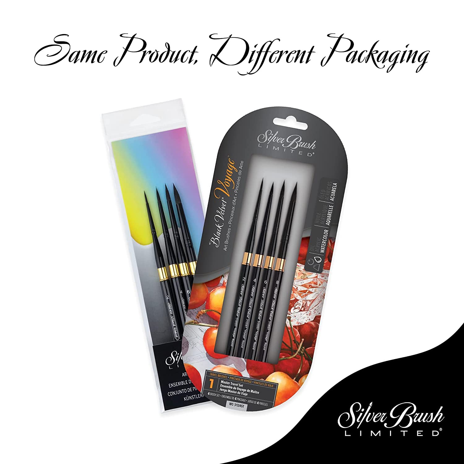 SILVER BRUSH Black Velvet Master Travel Set 4pc