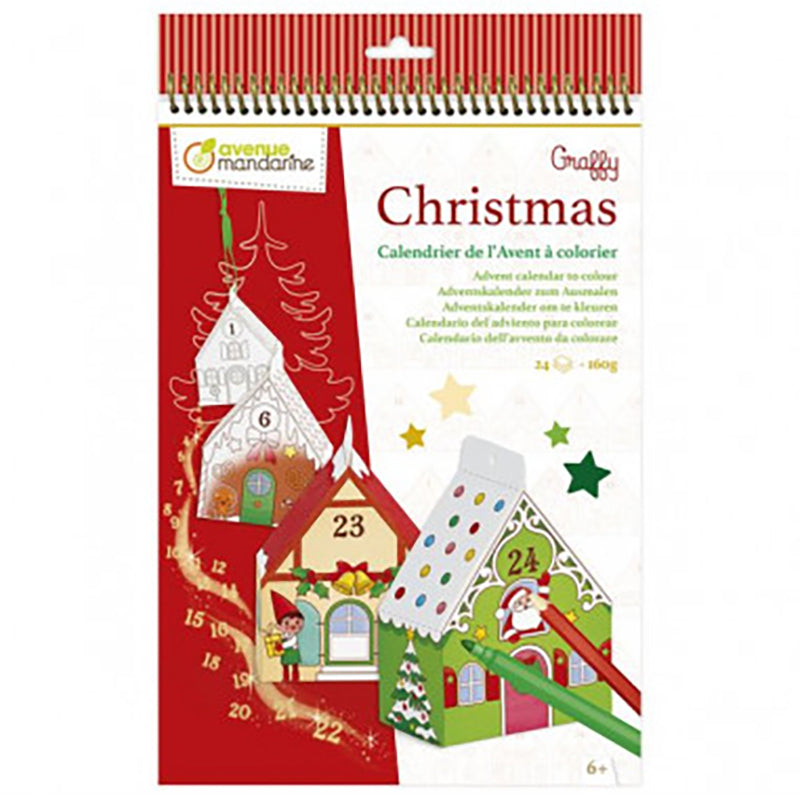 AVENUE MANDARINE Graffy Christmas Advent Calendar To Colour Default Title
