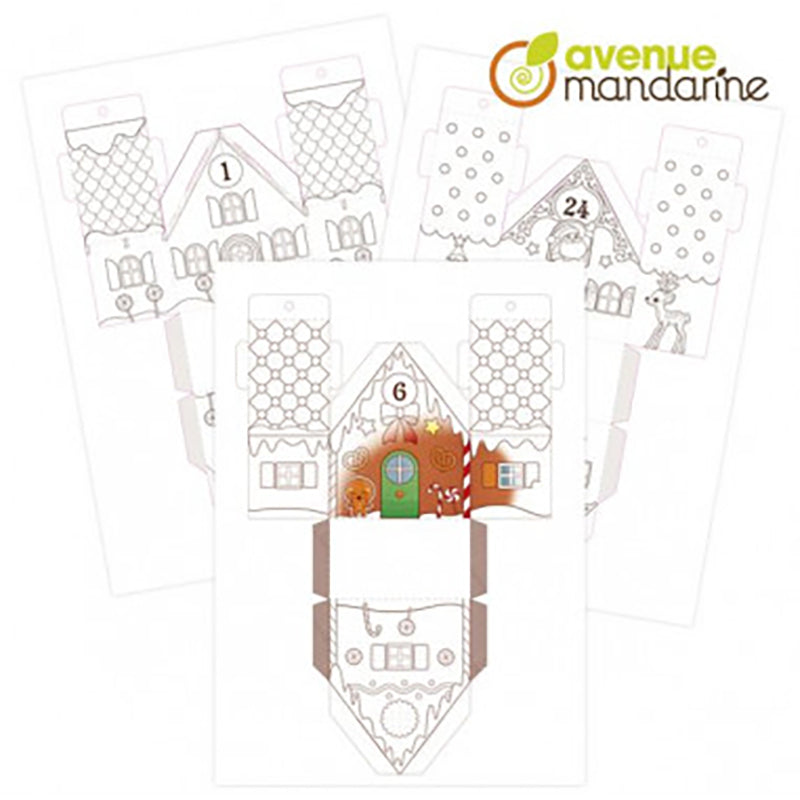 AVENUE MANDARINE Graffy Christmas Advent Calendar To Colour Default Title