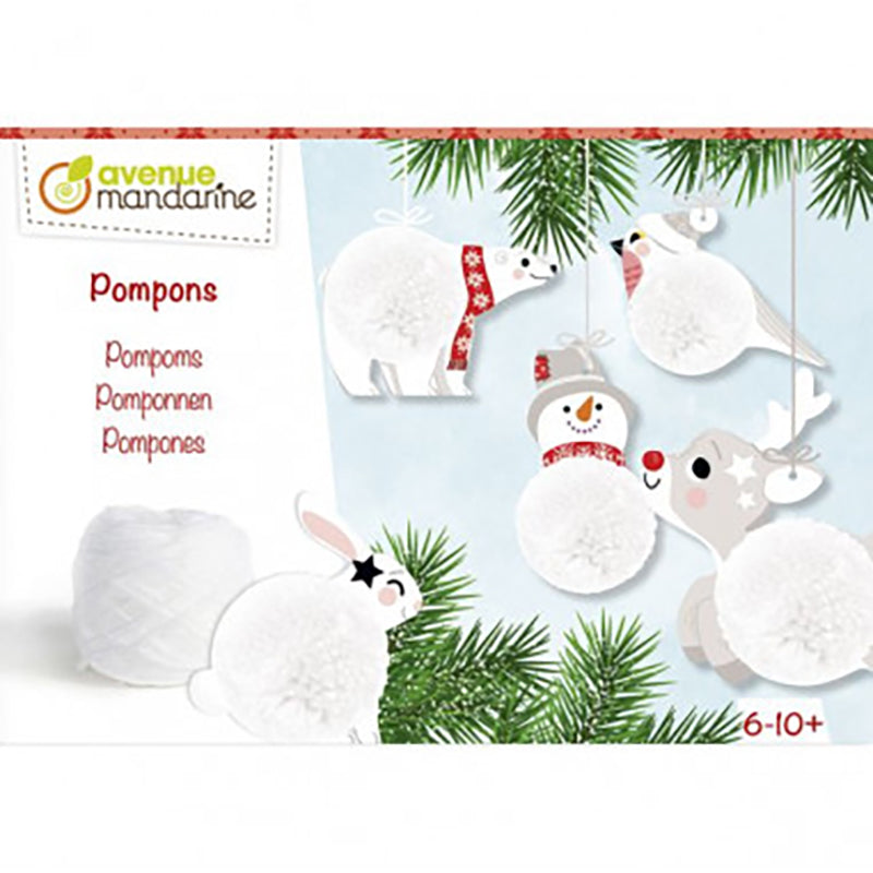 AVENUE MANDARINE Creative Box Pompoms to hang Christmas Default Title