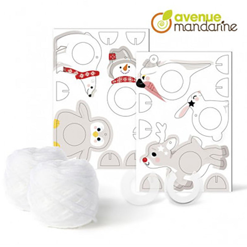 AVENUE MANDARINE Creative Box Pompoms to hang Christmas Default Title
