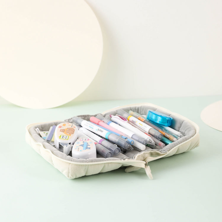 KOKUYO Pen Case Nemu Nemu Pouch 90x180mm Beige Default Title