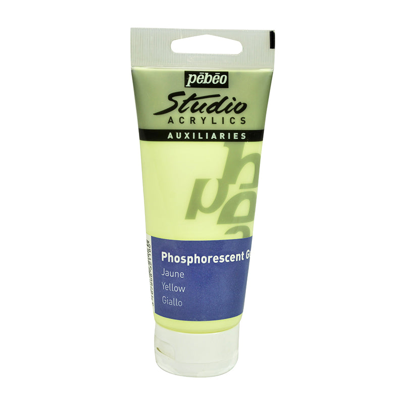 PEBEO Studio Acrylics Phosphorescent Gel 100ml Yel