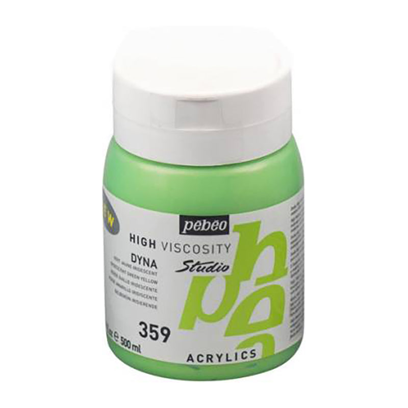 PEBEO Studio Acrylics HV 500ml DYNA Irid GreenYell