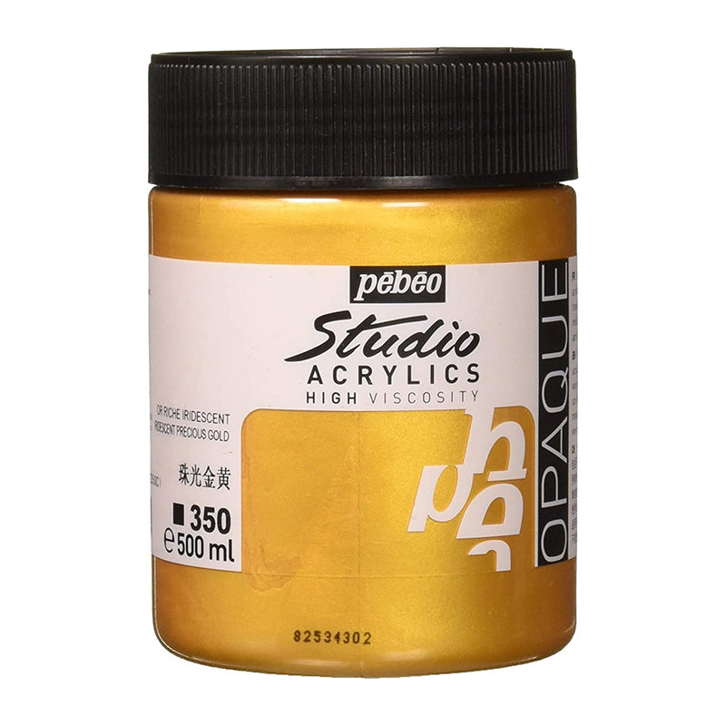 PEBEO Studio Acrylics High Viscosity 500ml Precious Gold
