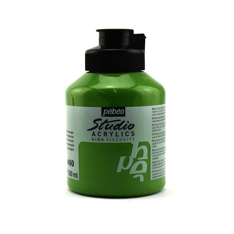 PEBEO Studio Acrylics HV 500ml Chrome Green Hue