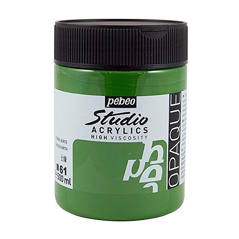 PEBEO Studio Acrylics HV 500ml Green Earth