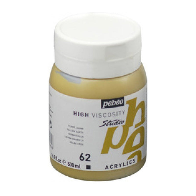 PEBEO Studio Acrylics High Viscosity 500ml Yellow Earth