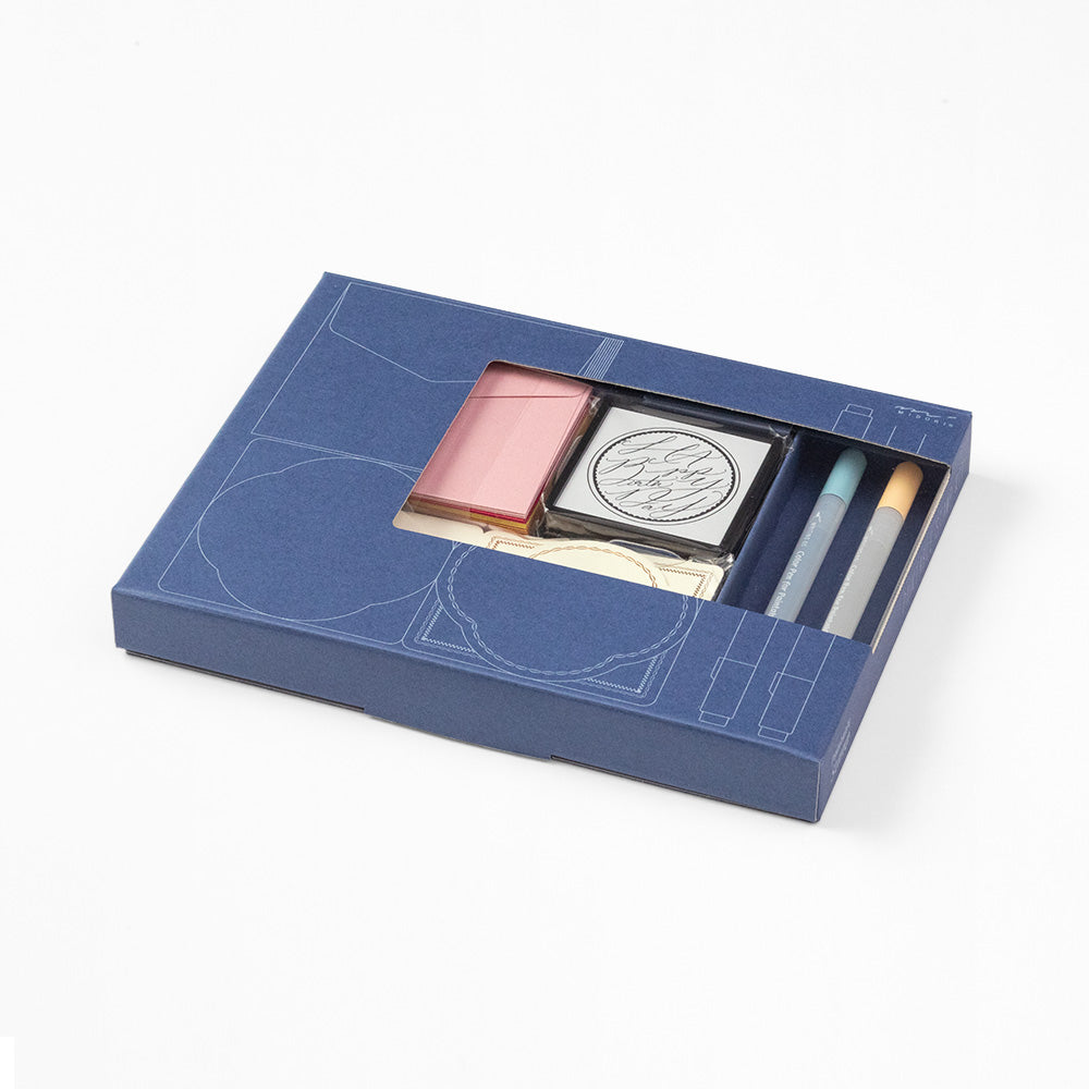 MIDORI MD Limited Edition Paintable Stamp Kit Birthday Circle