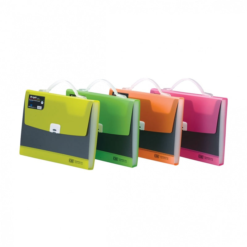 CBE Expanding File 4318 A4 w/Handle 13P Yellow