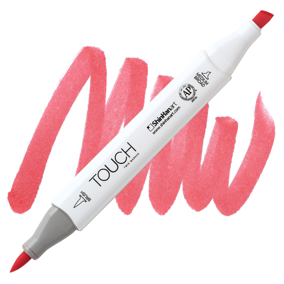 SHINHAN Touch Twin Brush Marker R12 Coral Red