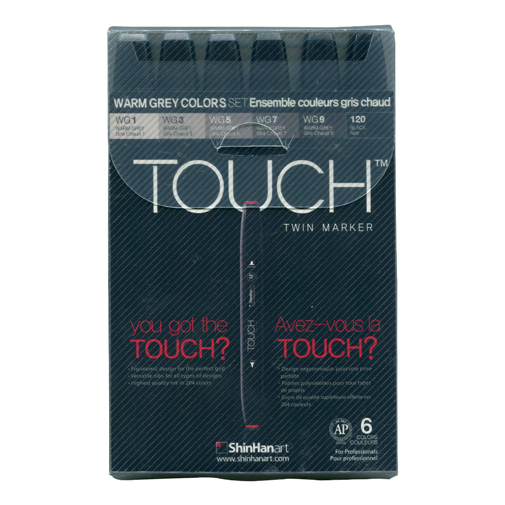 SHINHAN Touch Twin Marker Set 6s Warm Grey