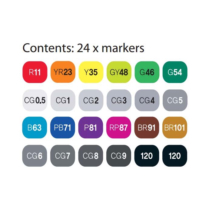 SHINHAN Touch Twin Marker Set 24s